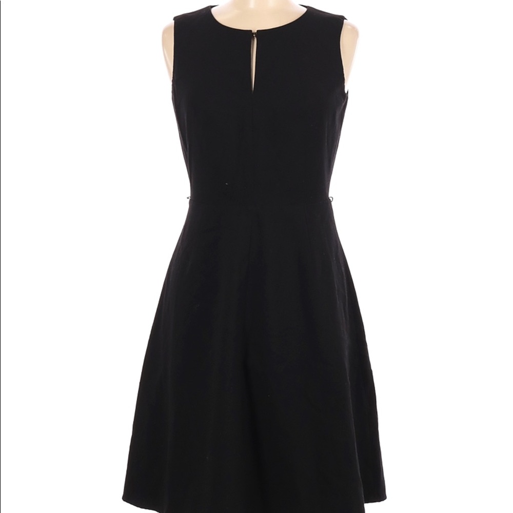 Calvin Klein black keyhole a line cocktail dress